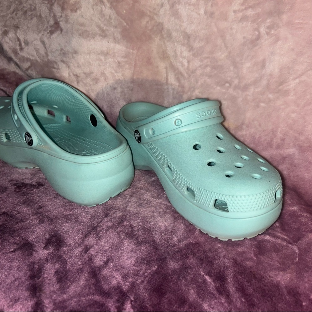 Crocs Sky Blue Platform Clogs - image 2